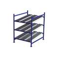 Unex Flow Cell UNEX Starter Gravity Flow Rack with Steel Roller Track Decking; 3000 lb. Total Load Capacity, 60" D x 72" H x 48" W