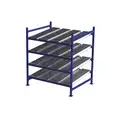 Unex Flow Cell UNEX Starter Gravity Flow Rack with Steel Roller Track Decking; 4000 lb. Total Load Capacity, 48" D x 72" H x 60" W