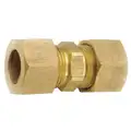 Reducing Union: Brass, Compression x Compression, For 1/2 in x 3/8 in Tube OD