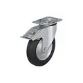 Light- Medium Duty, Swivel Plate Caster with Flat-Free Wheels; 495 lb. Load Rating, 6-5/16" Wheel Dia.