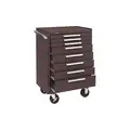 Kennedy Heavy Duty Rolling Tool Cabinet with 8 Drawers; 18" D x 39" H x 27" W, Brown