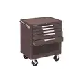 Kennedy Heavy Duty Rolling Tool Cabinet with 5 Drawers; 20" D x 35" H x 29" W, Brown