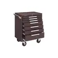 Kennedy Heavy Duty Rolling Tool Cabinet with 7 Drawers; 18" D x 35" H x 27" W, Brown