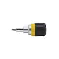 Klein Tools Multi-Bit Screwdriver, Phillips, Slotted, Quick Change, Alloy Steel, Number of Pieces 6