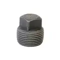 Square Head Plug: Forged Steel, 1/4" Pipe Size, Male NPT, Class 150, 0.6875" Overall Lg