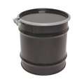 Transport Drum: 8 gal Capacity, 1A2/Y1.4/100 UN Rating Liquid, 16 in Overall Ht, Black, Lined