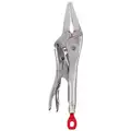 Locking Plier: Curved, Lever, 2 3/4 in Max Jaw Opening, 9 in Overall Lg, 2 1/8 in Jaw Lg, 9 - 11 in
