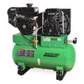 Stationary Air Compressor: 2 Stage, 9 hp Engine, Mi-T-M, 18.3 cfm, 30 gal Air Tank