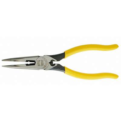 917611-7 Klein Tools Needle Nose Pliers, Jaw Length: 2-5/16, Jaw Width:  1, Jaw Bend: 0°, Tip Width: 1/8