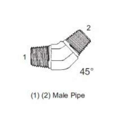 Male Pipe 45 Elbow 1-1/2X1-1/2