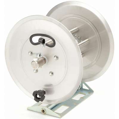 916364-4 Surface Mount Stainless Steel Pressure Washer Hose Reel with 250  ft. Hose Capacity