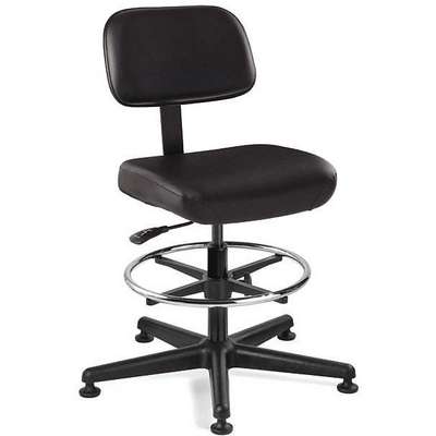 Task Chair,Vinyl,Black,20 To