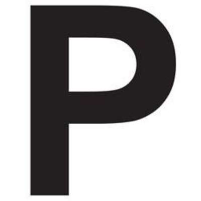 4" Black Decal Letter P