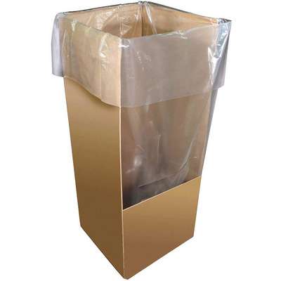 920779-3 Cellucap Trash Bags: 38 gal Capacity, 36 in Wd, 52 in Ht, 3 mil  Thick, Clear, Flat Pack, 100 PK