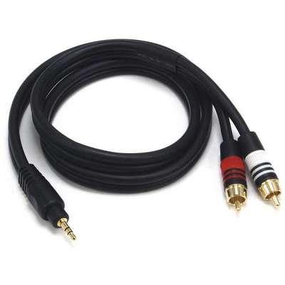 A/V Cable, 3.5mm(M)/2 Rca(m),