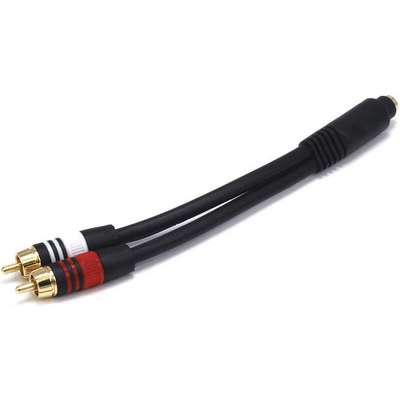 A/V Cable, 3.5mm(F)/2 Rca(m),