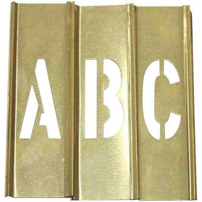 Stencil Letters Kit 2 In,Brass,
