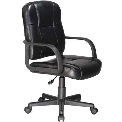 Mid-Back Chair,Black,17 In.
