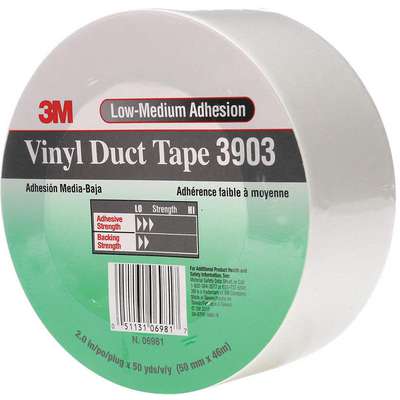 3M 3903 Duct Tape,Blk,50 yd L x 1/2in W 