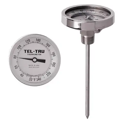 Analog Dial Thermometer,Stem 2-