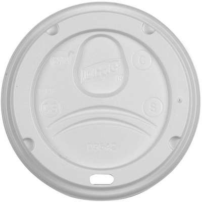 Hot Cup Dome Lid,White,PK1000