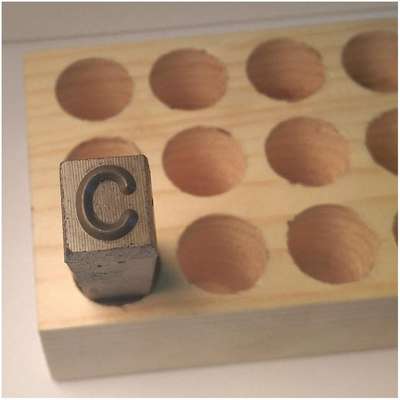 Hand Stamp Letter C,1/8in,