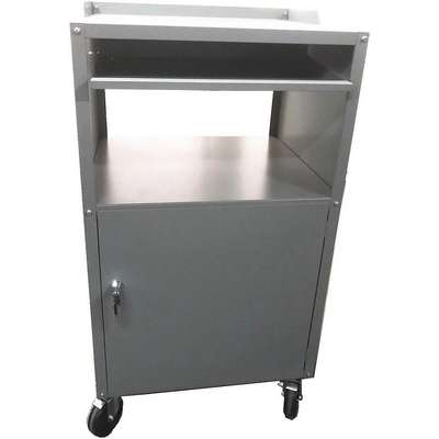 Mobile Computer Cabinet,Gray,