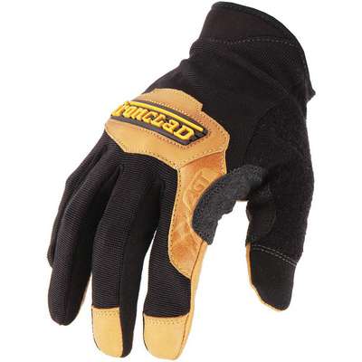 Mechanics Gloves,Leather,Black,