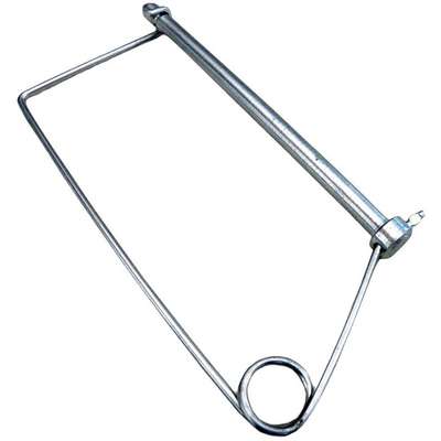 912647-2 Safety Pin: Steel, Not Graded, Zinc Plated, 1/4 in Pin