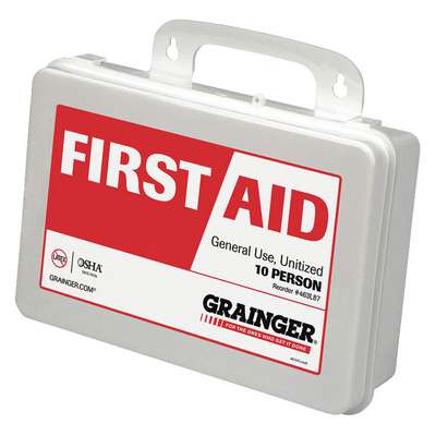 First Aid Kit,White,2-3/8" Hx6-