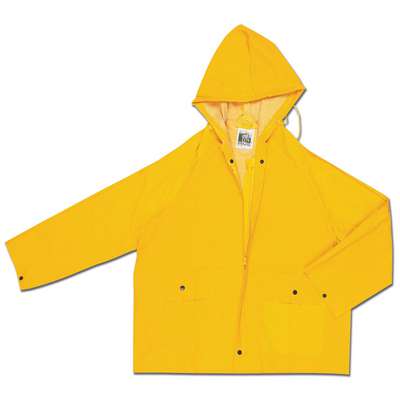 88306 Rain Jacket W/ Hood Yellow X l Pvc/Polyester | Imperial Supplies