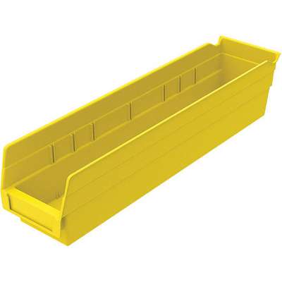 Shelf Bin,Yellow,123 Cu. In.