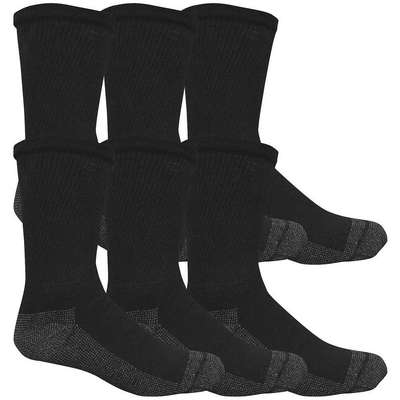 Socks,Mens,6 To 12,Black,PK6