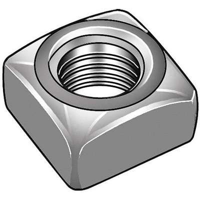 Square Nut,1/4-20,1/2 W,Steel,