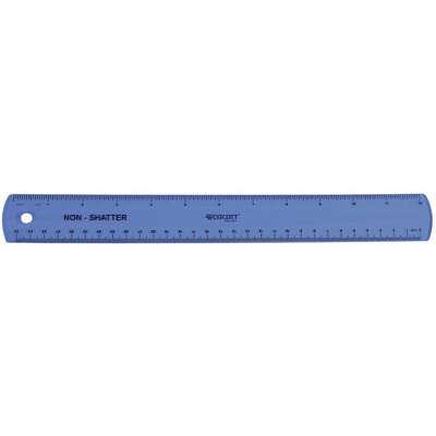 916706-7 Westcott Ruler: Imperial and Metric, 1/16 in, 12 in Lg , 300 mm Lg  , Plastic