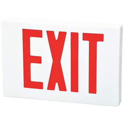 Exit Sign,LED,Red Letter,8-1/4