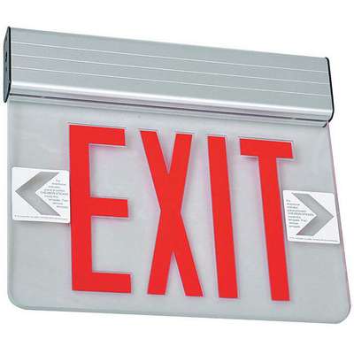 Exit Sign,LED,Red Letter,