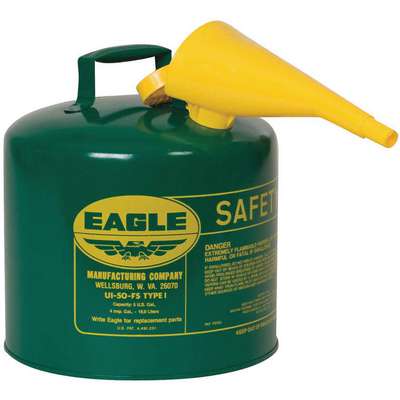 Type I Safety Can,5 Gal.,Green,