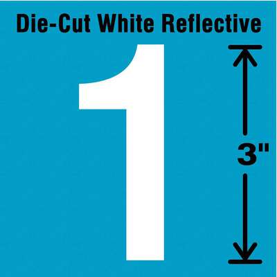 Die-Cut Refl. Number Label,1,