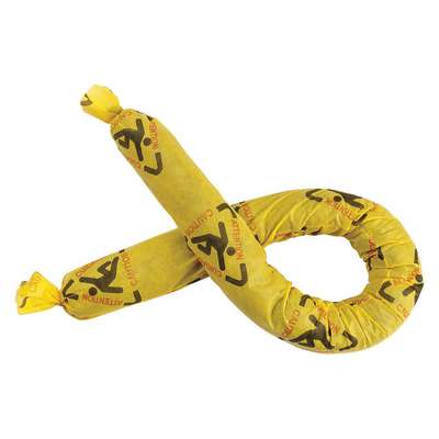 Absorbent Sock,Yellow,4 Ft. L,