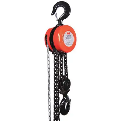 1-29/64 Hook Opening Load Capacity Manual Chain Hoist 6000 lb Hoist Lift 15 ft 