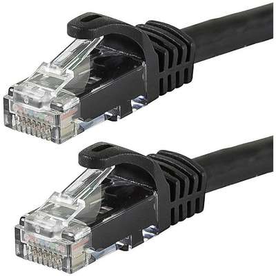 Ethernet Cable,Cat 6,Black,25