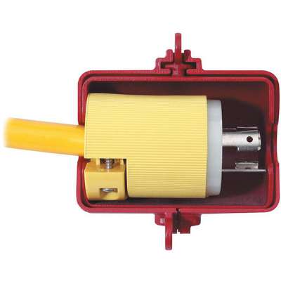 Plug Lockout,Red,9/16In