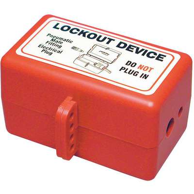 Plug Lockout,Red,5/16In