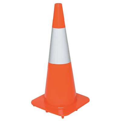 Traffic Cone, 18",Orange, PVC