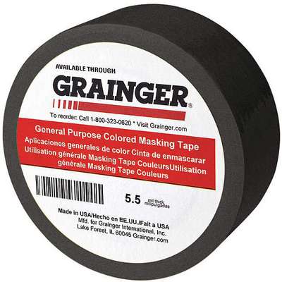 Masking Tape,Paper,Black,3/4",