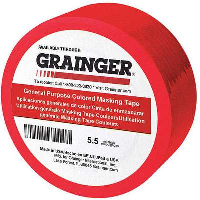 Masking Tape,Paper,Red,1/4,144pcs 
