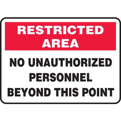 Sign-Restricted Area