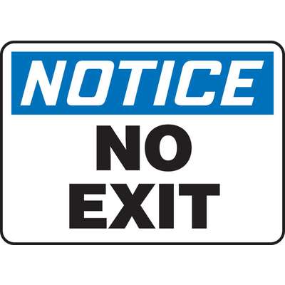 Sign-No Exit