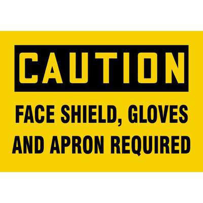 Sign-Faceshield,Gloves, Apron